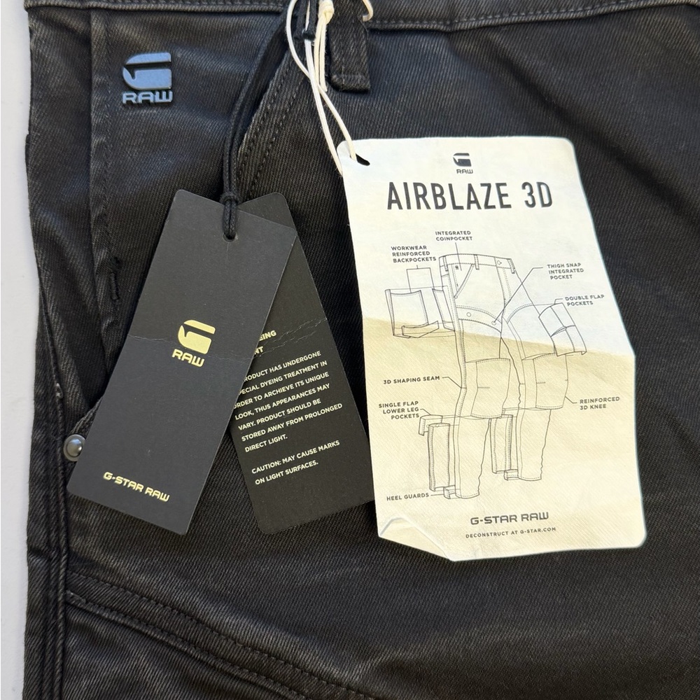 G-Star Black Airblaze 3D Skinny Jeans 34 x 32